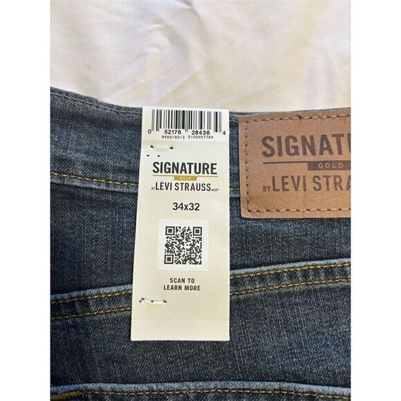 Levi's Men's Straight Fit Jeans Waist 34 Dark Wash Blue Denim - Picture 9 of 10